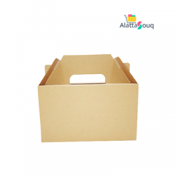 21104/25 - مجموعة (25) علبة كرتون  مناسبة لحمل عدد (2) قوارير زجاج سداسية مع الفلين حجم نصف كيلو (عسل) و الهدايا المختلفة . - C3K2X2